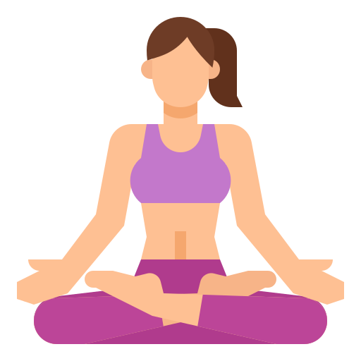 woman yoga cross-legged